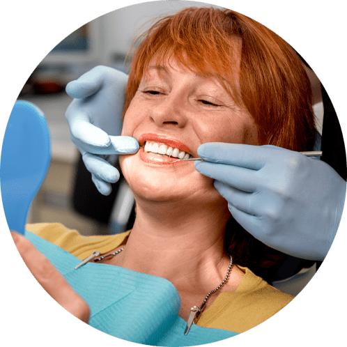 dental patient smiling oral cancer screening