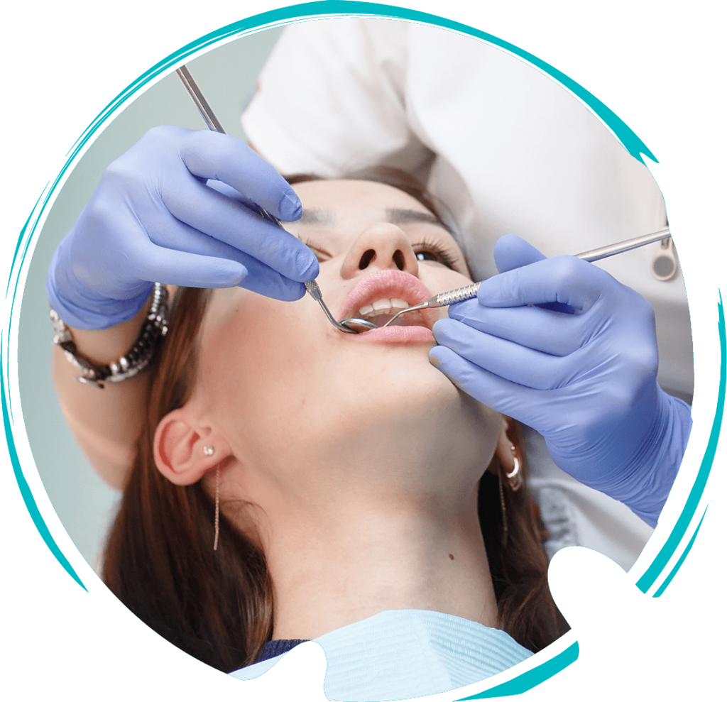 dental patient undergoing periodontal plastic surgery